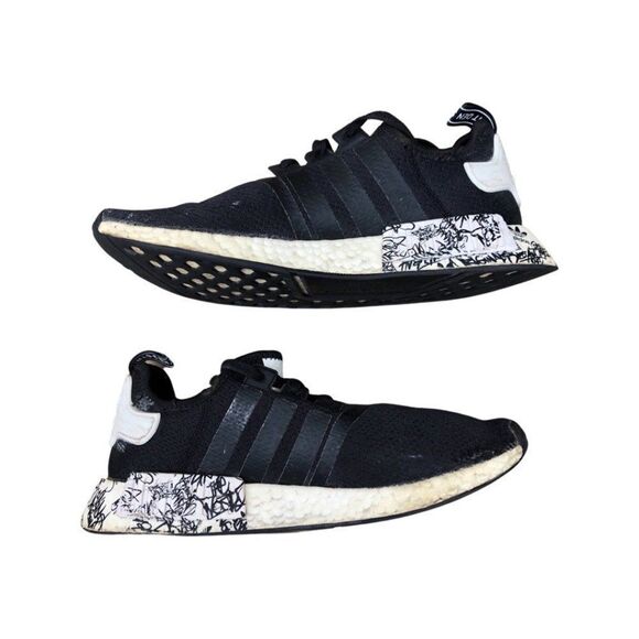 Adidas NMD R1 Black Graffiti Size 9.5 - Picture 2 of 13